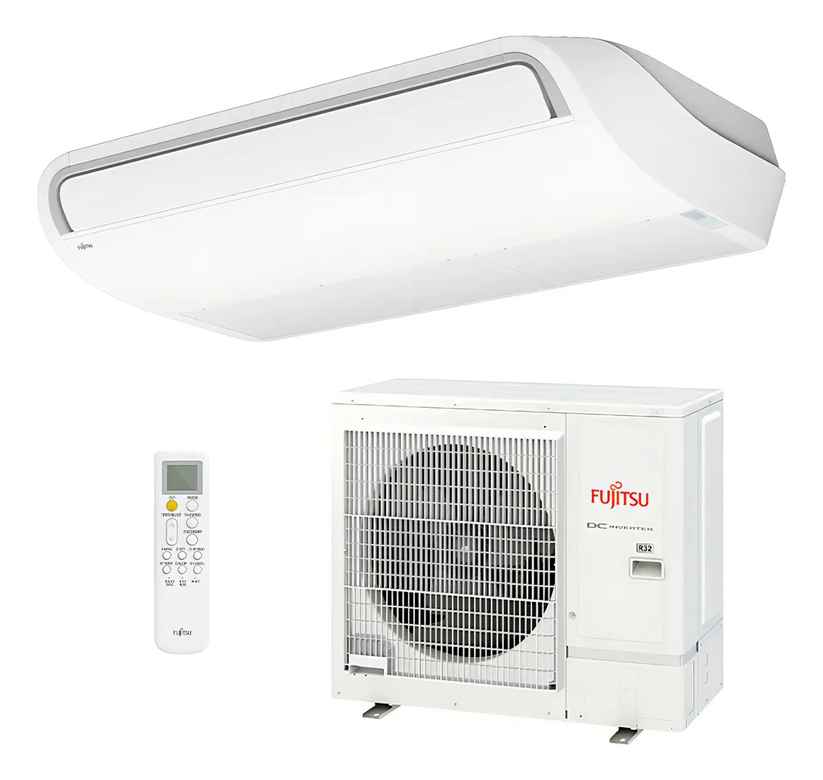 Ficha técnica Fujitsu Split Teto Inverter Fujitsu R32 35000 BTU Quente/Frio
