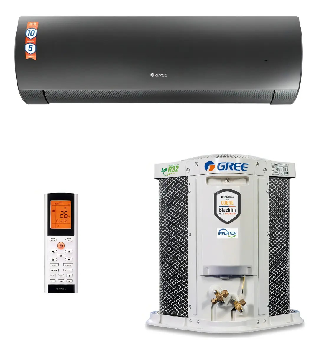 Ficha técnica Gree G-Diamond Inverter Wi-Fi 18.000 BTUs Frio Preto