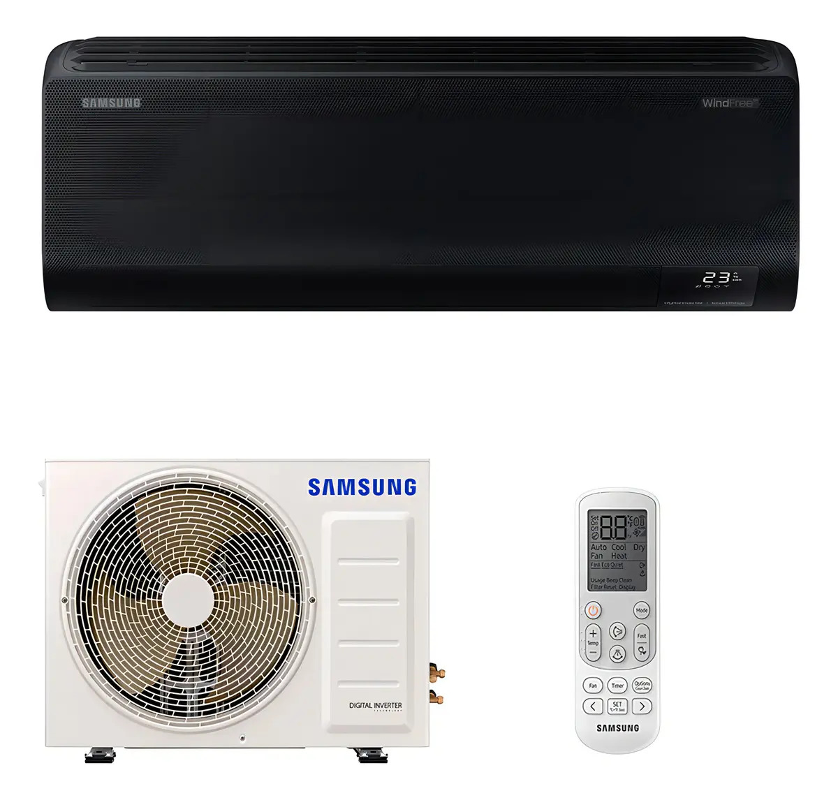Ficha técnica Samsung Split Samsung Windfree Black 12000 Btu Q/f