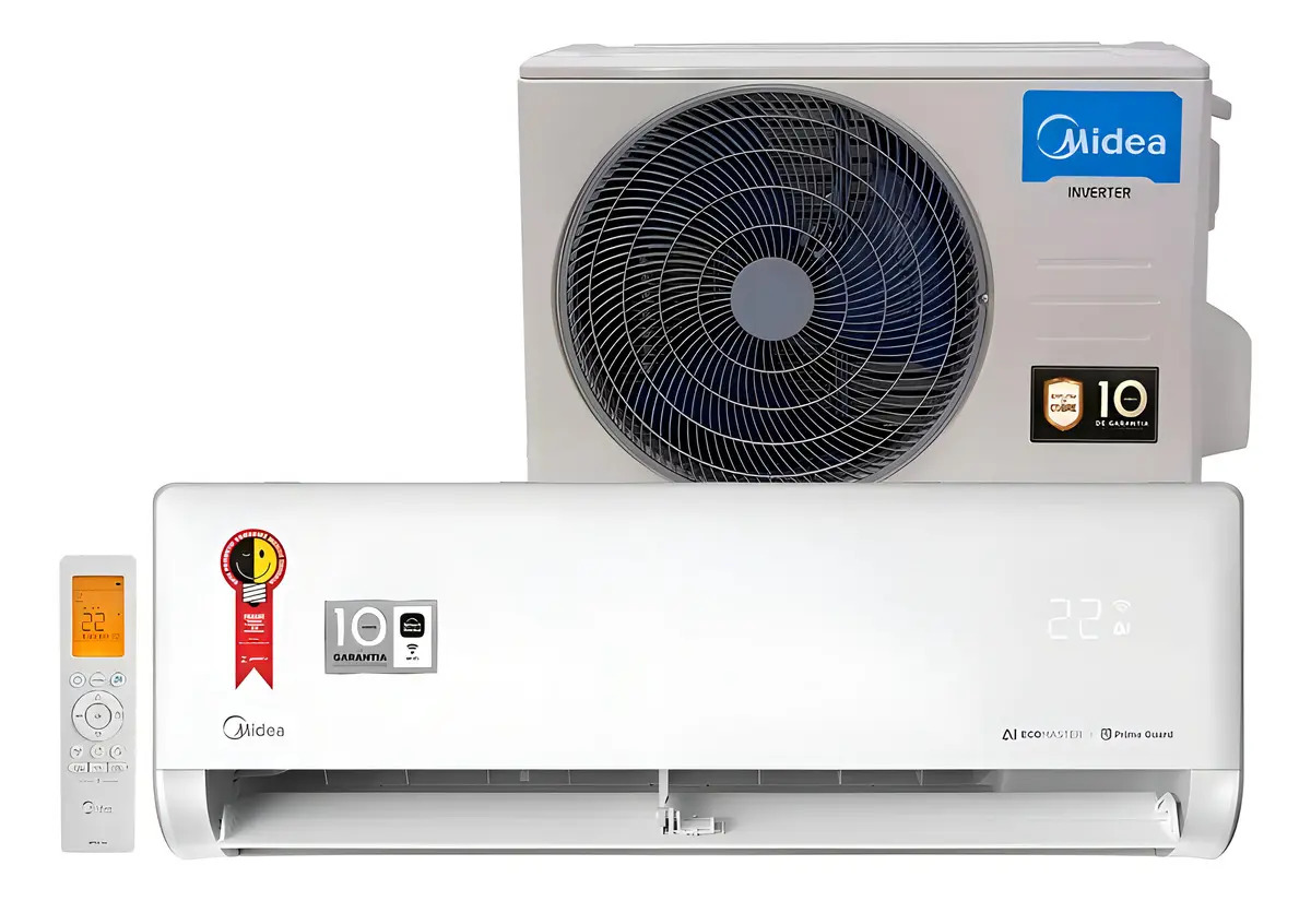 Ficha técnica Springer Midea Inverter Midea AI Ecomaster 12000 BTUs Quente e Frio WIFI e IA